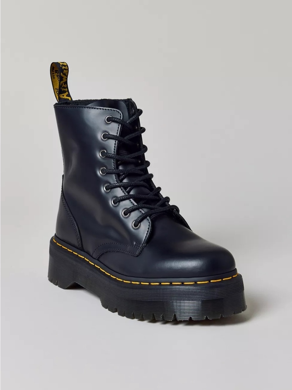 Doc Marten Jadon Platform 8 Eyelet Boots in Black - Picture 3 of 9